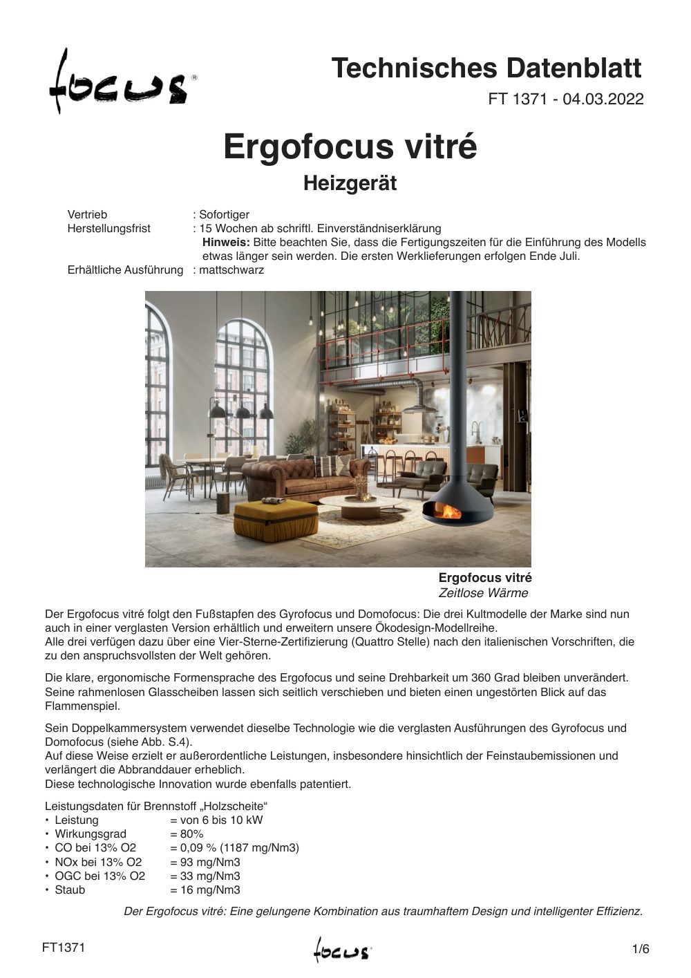 Datenblatt: Ergofocus vitré – Datenblatt